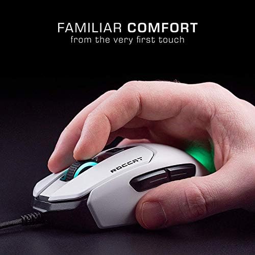 Roccat Kain 122 Aimo Rgb Pc Gaming Mouse White Computers Accessories Amazon Com