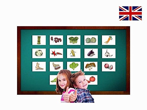 Vegetables and Health Food Flash Cards in English - Vocabulary Picture Cards for Language Learning