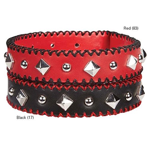 Zack & Zoey Pop Stitch Dog Collar, 8 to 11-Inch, Black