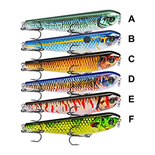 Rumas Hard Tackle Fishing Lure with 2 Strong Hooks - Bass Minnow 3D Eyes Fishing Baits