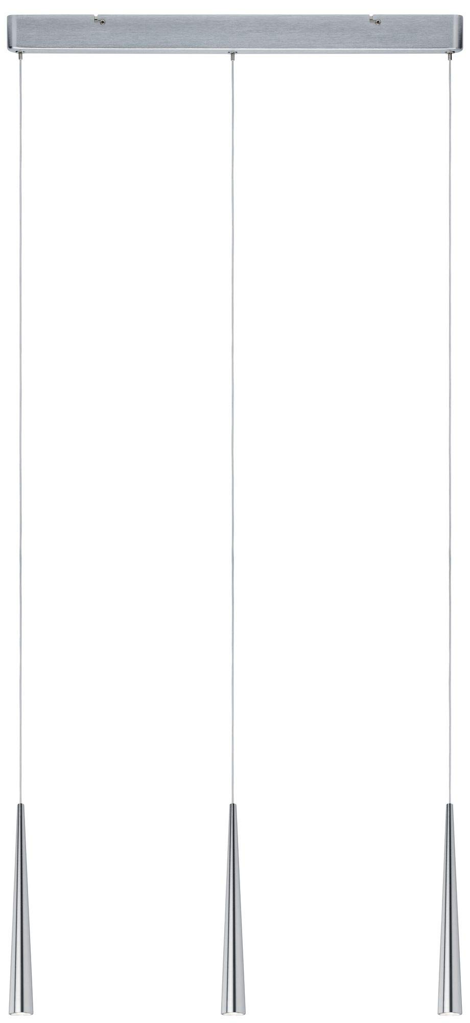 Paulmann 70930 Gutta LED Pendant luminaire incl. 3x7 watt dimmable Pendant lamp Brushed Aluminium Ceiling lamp Metal 2700 K