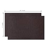 2 Pieces Leather Patch, Adhesive Backing Leather seat Patch for Repair Sofa, Car Seat, Jackets, Handbag, 13 by 7 Inch, Dark Brown