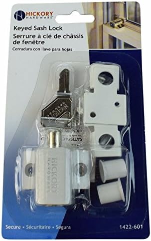SLIDING DOOR OR WINDOW KEYED LOCK First Watch White Solid Brass 1422