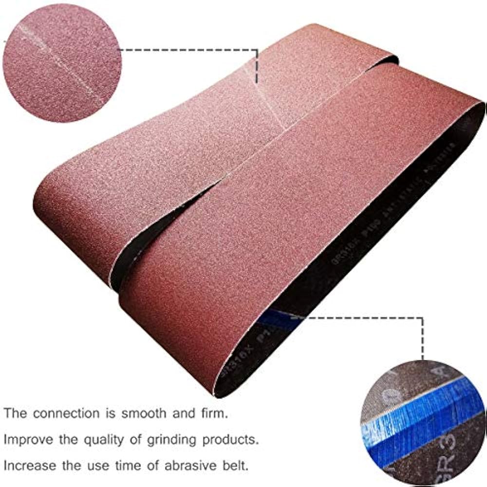 Sanding Belts 6X48 Inch Assortment Sander Belt Replacement Part 60 80