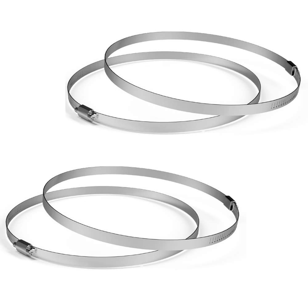 10 cm (4 Inch) Duct Clamps for HVAC Air Ducting, Hoses, Fans (4 Pack