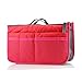 GEARONIC TM Lady Women Travel Insert Organizer Compartment Bag Handbag Purse Large Liner Tidy Bag - Hot Pink