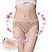 Women's Sexy Lace Panties Intimate Lingerie 3 Pack Briefs Sheer Mid Waist Underwear (XL)