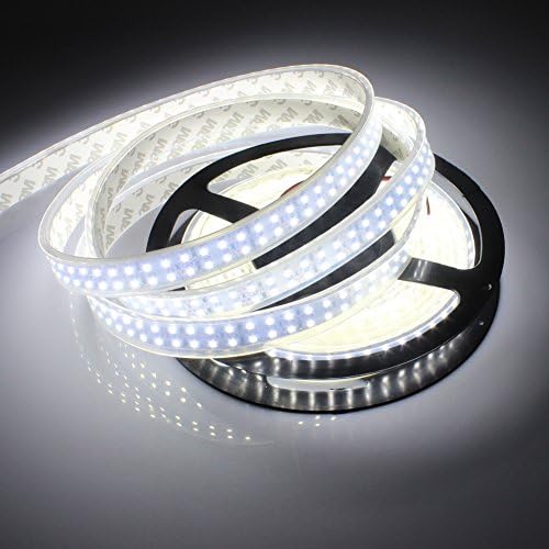GOESWELL LED Tape 5M 1200LEDs Double Row 3528 LED Strip Cool White Tube Waterproof LED Flexible Strip Light