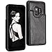 MMHUO Galaxy S9 Wallet Case, Premium PU Leather Galaxy S9 Case with Credit Card Holder Double Magnetic Buttons Flip Shockproof Protective Cover Samsung Galaxy S9 5.8 Inch (2018) - Black