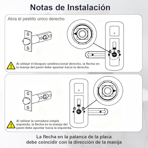LOKOOY Cerradura Inteligente D1, 5 Métodos de Apertura, TTLOCK App Bluetooth, Huella Digital, Tarjeta IC, Contraseña, Llave física, Apto para 30 mm a 75 mm
