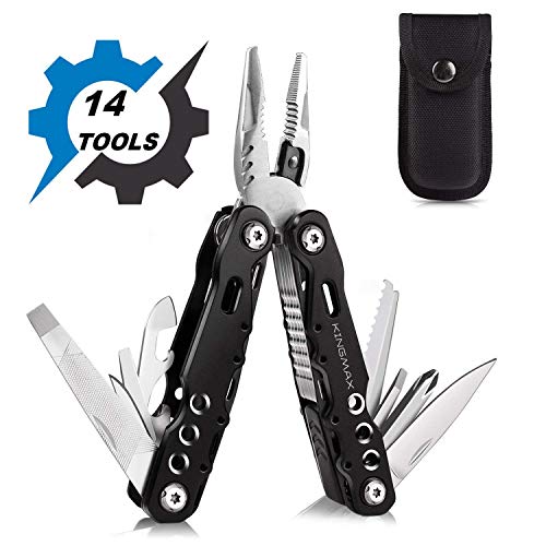 Kingmax Multitool Knife,Stainless Steel Multi tool with Safety Locking, Pliers, Knife, Bottle Opener, Screwdriver,Saw-Perfect for Outdoor, Survival, Camping, Fishing, Hiking,Emergency,Daily Use.