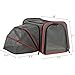 Petsfit Expandable Cat Carrier Dog Carriers,Airline Approved Soft-Sided Portable Pet Travel Washable Carrier for Kittens,Puppies,Removable Soft Plush mat and Pockets,Locking Safety Zippers