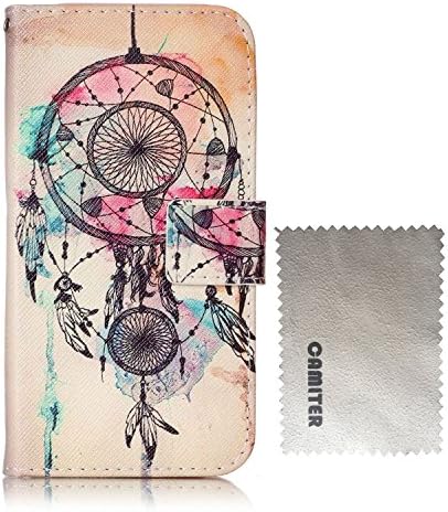 Camiter Dream Catcher Design [Kickstand] Premium PU Leather Wallet Flip Phone Case Cover with Stand Card Holder for HTC Bolt / HTC 10 EVO + Free Cleaning Cloth