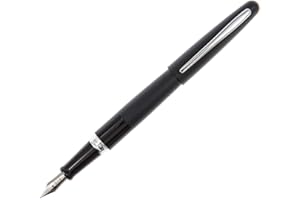 PILOT Metropolitan Collection Fountain Pen, Black Barrel, Classic Design, Fine Nib, Black Ink (91111)