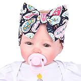 Baby Girls Headband,Canserin Infant Bowknot Turban Headwrap Hairband (B)