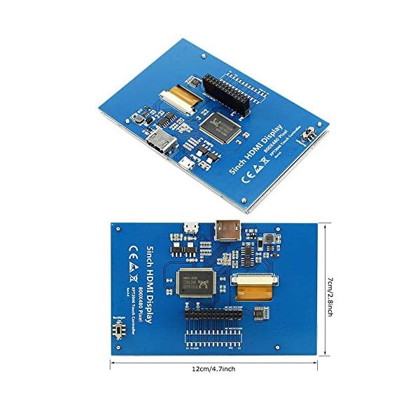 For-Raspberry-Pi-4-Elecrow-Raspberry-Pi-Screen-800x480-5-inch-LCD-Display-HDMI-Touch-Screen-Monitor-Compatible-with-Raspberry-Pi-4-3B-Raspberry-Pi-Zero-Windows-7-8-10 ELECROW Raspberry Pi Screen for Raspberry Pi 5 inch Small Monitor TFT LCD Display 800x480 Touch Screen Monitor…