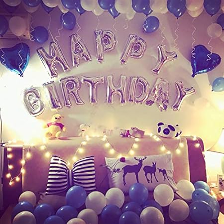 Amazon 誕生日レターバルーンシーンレイアウトパッケージ大人のロマンチックなホテルパーティーの背景誕生日パーティーの装飾 Blue Love 風船 バルーン おもちゃ Amazon 誕生日レターバルーンシーンレイアウトパッケージ大人のロマンチックなホテルパーティーの背景誕生日パーティーの装飾 Blue Love 風船 バルーン おもちゃ