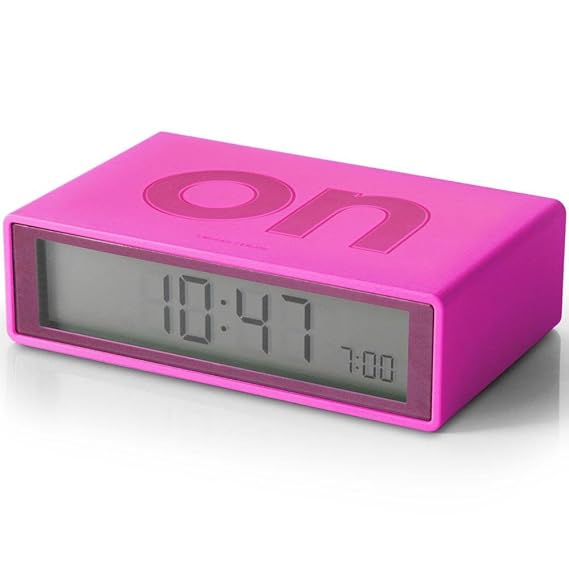 Lexon Flip On/Off Alarm Clock (Pink) Home & Kitchen