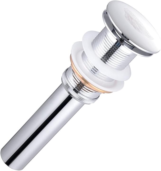 Vessel Sink Pop Up Drain with Overflow [polished chrome