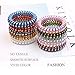 10 Pcs Colorful Spiral Hair Coils, No Crease Traceless Elastic Phone Cord Hair Ties for Women and Girls, Waterproof and Multicolor (Color B)
