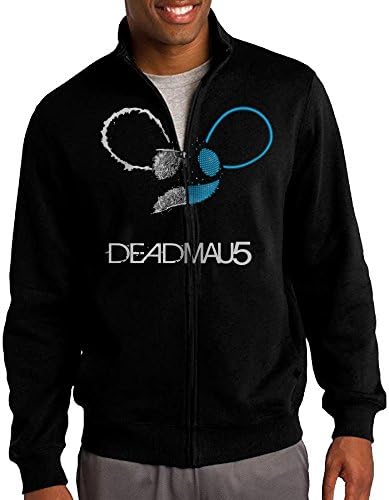 Men Logo Deadmau5 Its Complicated Zip-up Jacket Hooded Sweatshirt Black