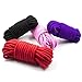 Alwaysuc 4-Pack 32 Feet 10M Soft Twisted Cotton Rope(Black,Red,pink, Purple) (Cotton Rope)