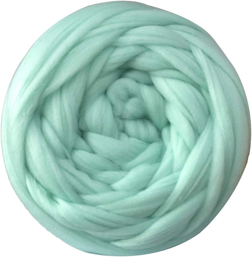 Zituop Super Soft Chunky Yarn Bulky Roving for Arm Knitting Blanket, 1.1lb (Ice Green)