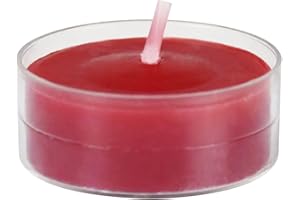 Zest Candle 50-Piece Tealight Candles, Red