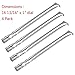 GASPRO Grill Burner Replacement for Charmglow 720-0234, 720-0036, 720-0304, Nexgrill, Kirkland, Perfect Glo, Permasteel and Others, 4-Pack 16 13/16 inch Stainless Steel BBQ Burner Tube(4-Pack)