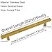 goldenwarm 5Pack Gold Cabinet Pulls Knobs Brass Pulls for Cabinets - LS1212GD192 Gold Cabinet Hardware 7-1/2in Hole Centers 10in Overall Length Brushed Brass Drawer Pulls