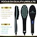 Premium Hair Straightener Brush by Modosano Ceramic Hot Brush for Straightening Hair - Far Infrared Technology - Ionic Brush w/ Temperature Control + Auto Shut-Off - 12 Mo. Warranty