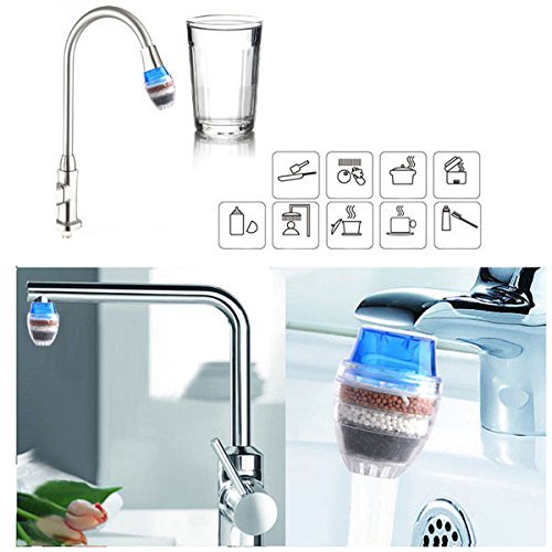 Kitchen Water Purifier,ASDOMO Coconut Carbon Water Filter Faucet Tap Purifier Home Random Color 1PCS
