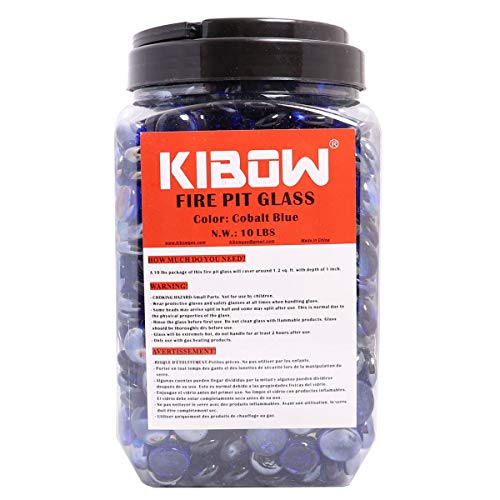 KIBOW 10Pound Pack Fire Glass Beads Fire Glass Drops for Gas Fire Pit