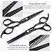 Hair Cutting Scissors Set, Professional Barber Hair Salon Household Children's Stainless Steel Shear Bangs Artifact Thinning Hairdressing Shear with Leather Case (Black)