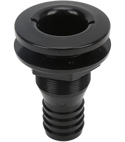 SPYMINNPOO Connecteur Traversant De CoqueRaccord De Tuyau De Coque Traversant, Raccord De Coque Droit Pour Bateaux Marines, Raccord De Droit En Plastique ABS, Accessoire De Connecteur