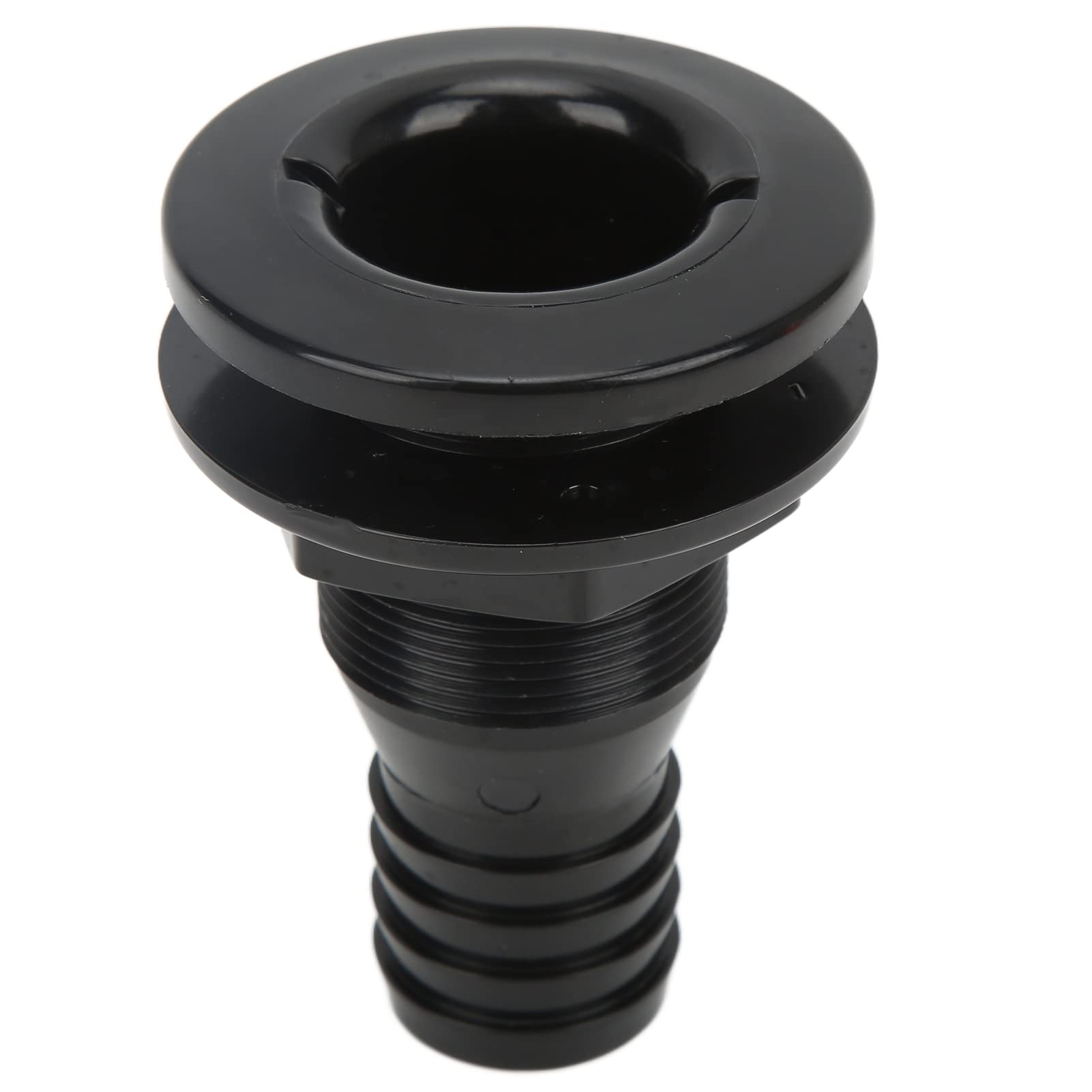 Thru Hull Fitting, 1‑1/4in Plastic Marine Thru Hull Exhaust Fittings Boat Through Hull Connection Boat Drain Outlet Plug Black for Onboard Plumbing System Boat/Yacht Spare Parts Boat/Yacht Spare Parts