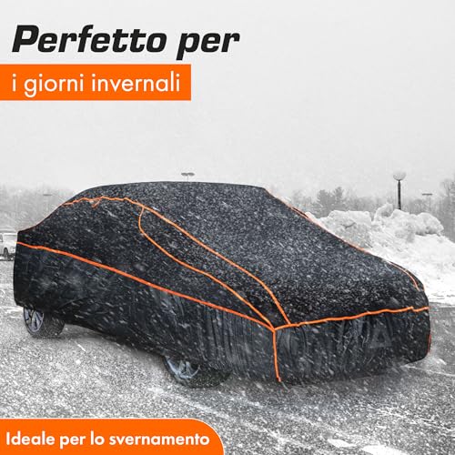 Upgrade4cars Premium Anti-Hail Car Cover for Outdoor Padded and Waterproof | Universal Anti-Scratch Plush Car Cover for Summer and Winter | Car – M (432 x 165 x 119 cm)