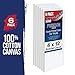 U.S. Art Supply 4 x 12 inch Stretched Canvas for Painting, 12oz Triple Primed, 6-Pack - Professional Artist Quality White Blank 3/4