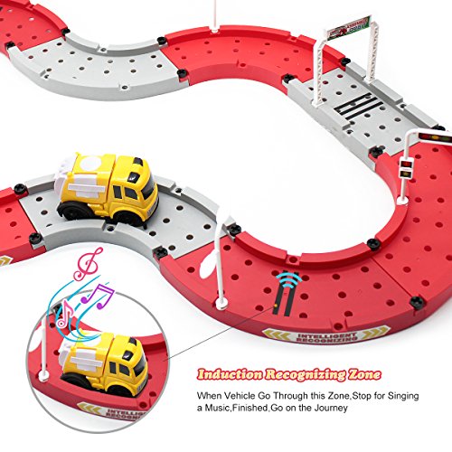 image for Lydaz Car Race Track Play Set with Induction Sound Music Toy Intellige