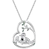 PARYFO Koala Necklace for Women 925 Sterling Silver Animal Necklace Christmas Gifts for Daughter Mother Wife