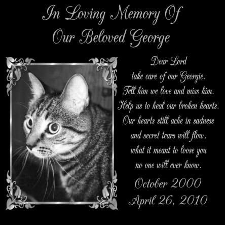 12 x 12 Lazer Gifts Personalized Black Granite Pet Memorial Marker Style George