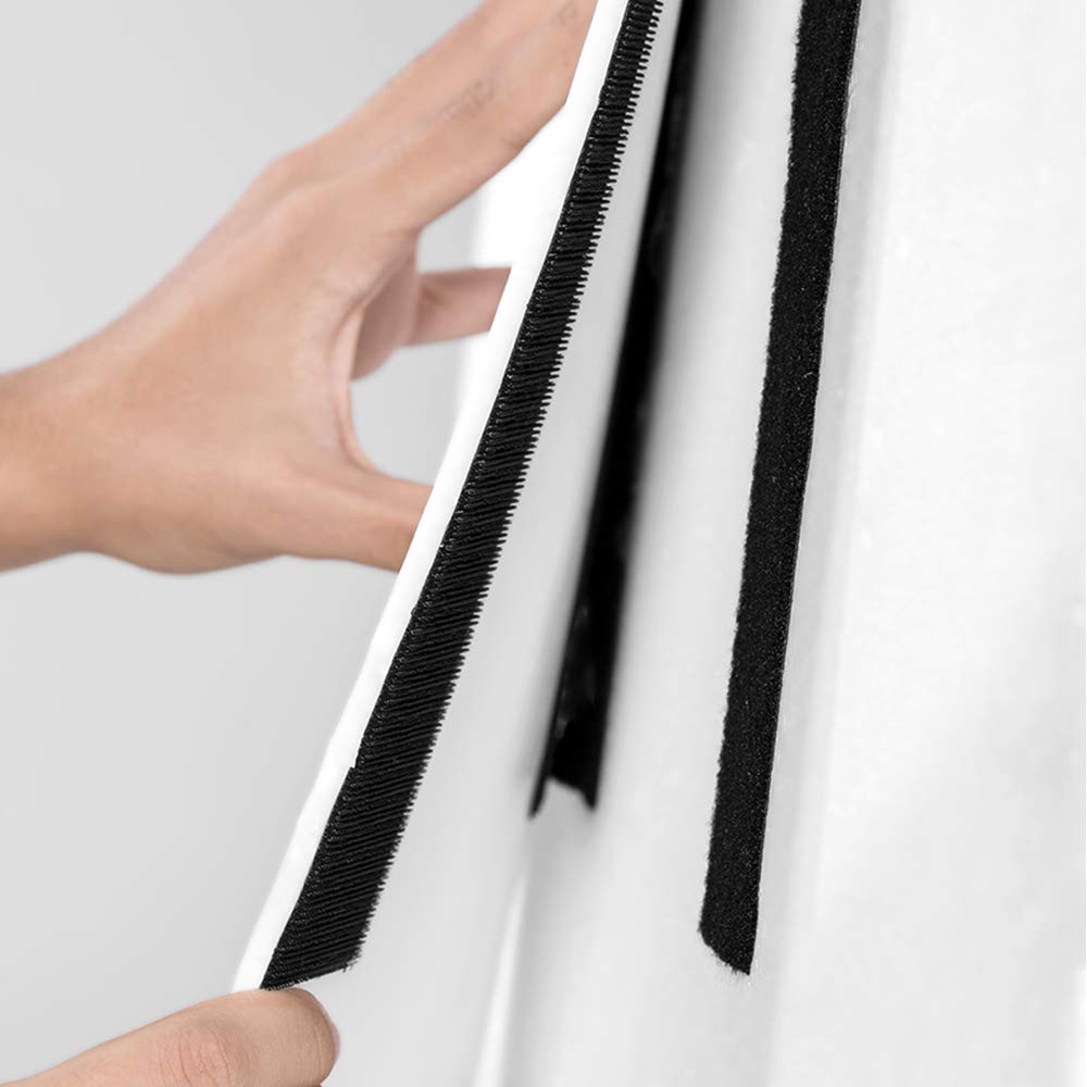 2 Inch Adhesive Black Hook and Loop Tape - 5 Yards, Heavy Duty Strips/Industrial Strength Sticky Fastener