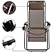 Timber Ridge Zero Gravity Chair Locking Lounge Recliner for Outdoor Beach Patio Camping Support 300lbs, Brown