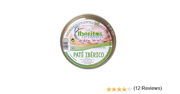 Iberitos - Paté Iberico sin Lactosa - 1 Lata x 140 gr: Amazon.es ...