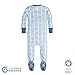 Burt's Bees Baby Baby 1-Pack Unisex Pajamas, Zip-Front Non-Slip Footed Sleeper PJs, Organic Cotton, Blue Star Watercolor, 12 Months