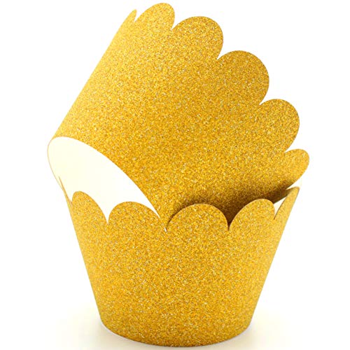 Gold Cupcake Wrappers. Warm party 0 Foil Baking Cups Cupcake Liners, Standard Sized, 200 Count