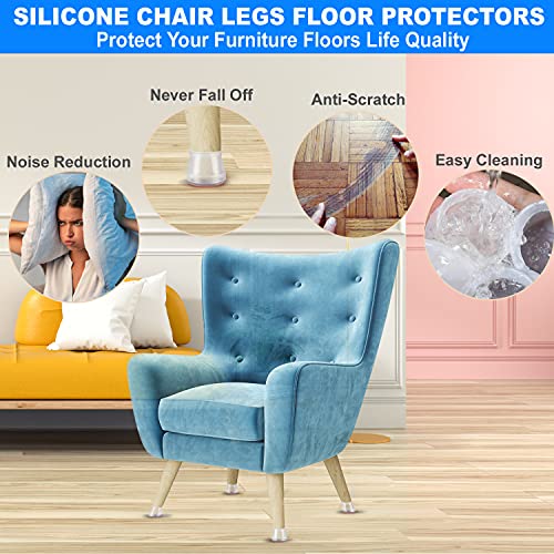 Silicone Chair Leg Floor Protectors: 20pcs Anti Scratch Furniture