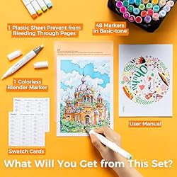 Ohuhu Markers, 48-color Art Marker Set for