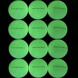 (Pack of 6) MAXZOLA UV Rechargeable Fluorescent Night Golf Balls,Night Training Balls,glow in the dark,Recharged by UV flashlight or Sun light (UV flashlight included)