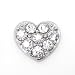 Jewelry Monster "Heart w/ White Crystals" for Floating Charm Lockets 01006